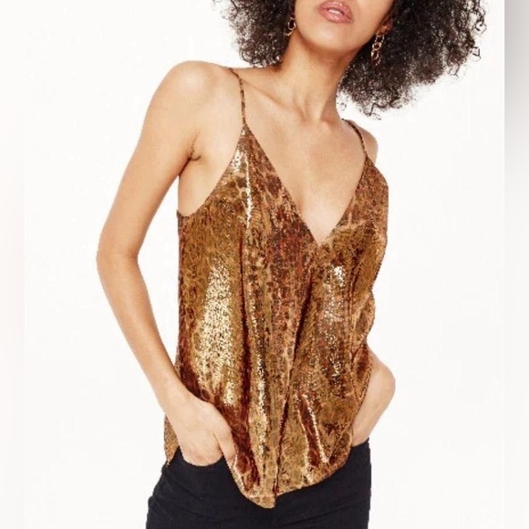 Cami NYC Tops - Cami nyc the Olivia lamé in metallic animal print size xs